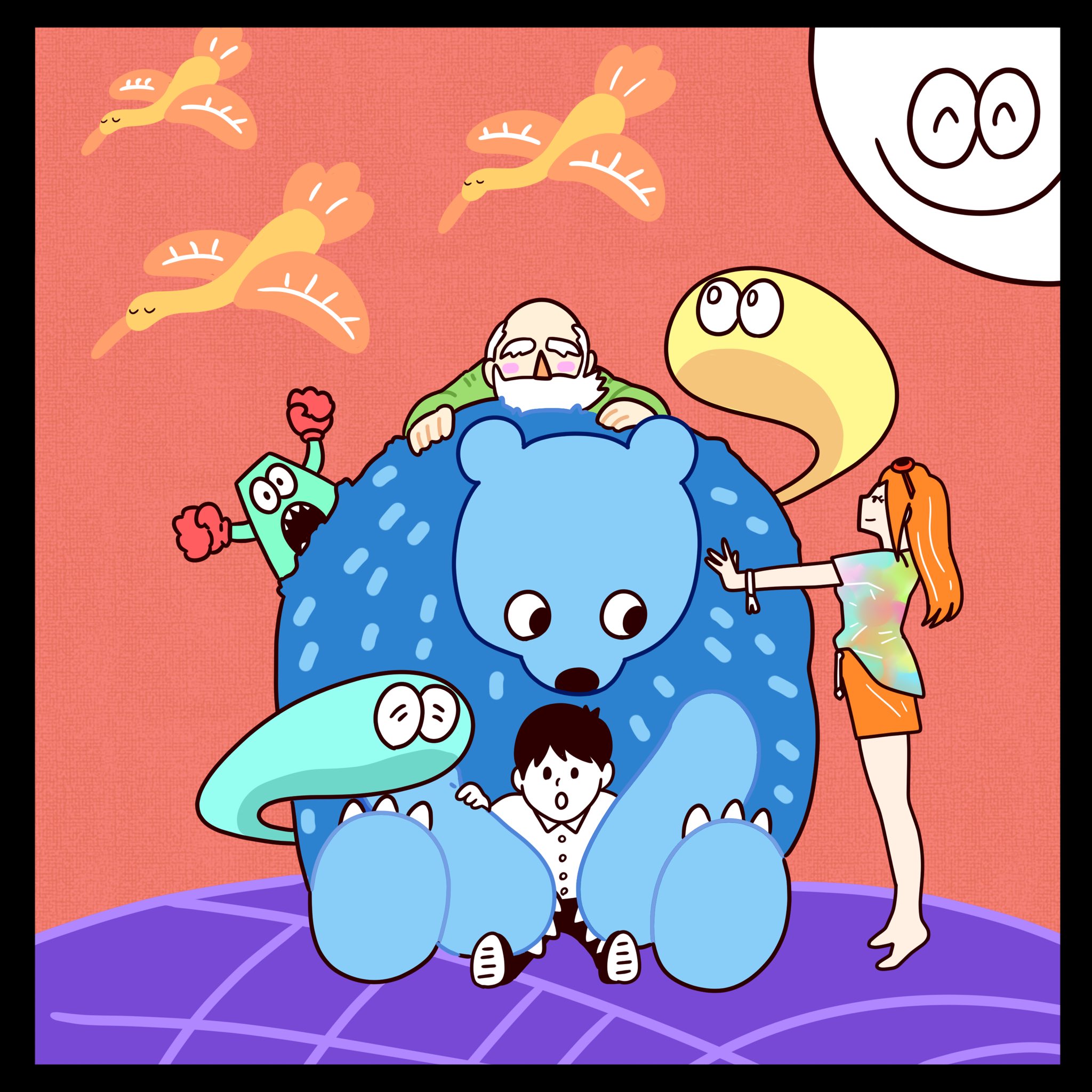 Mocchi0056 もっち 100日イラスト 100日目 Thank You ついに終わりましたー 最後は今までのイラストたちを 集めました かわいい我が子 支えてくれてありがとう 100日間100枚イラストチャレンジ もっちの100日 イラスト 花札 おじいさんと