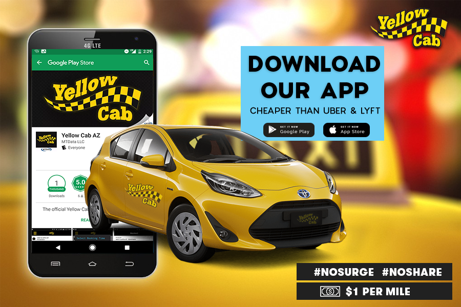 azyellowcab's tweet photo. Book your ride quickly with the Yellow Cab app. 
Yellow Cab can help you with social distancing and get you where you need to go! 
#yellowcabaz #arizona #phoenix#tempe #scottsdale #mesa#chandler #peoria #glendale#leavethedrivingtotheprofessionals https://t.co/dEQRJSfSDM