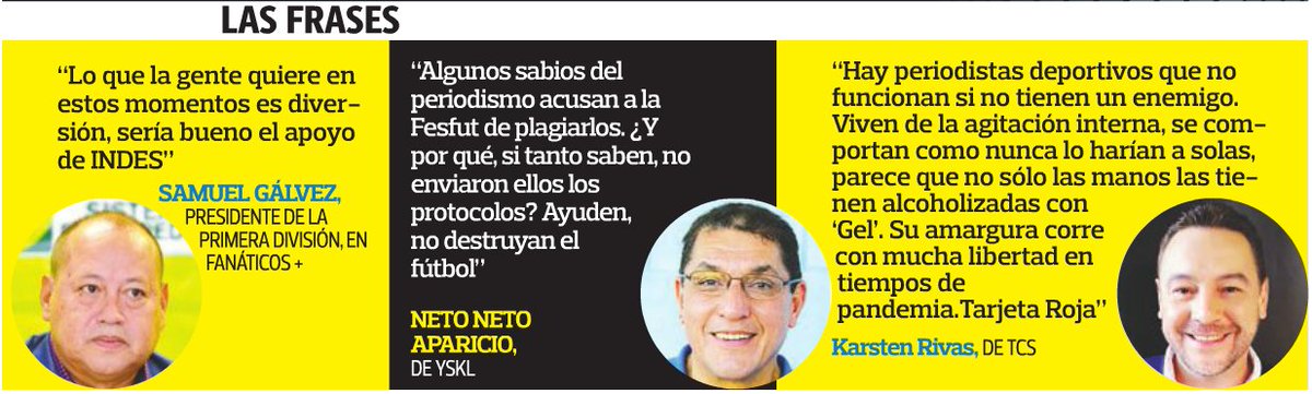 Gusflores21's tweet photo. #LasFrasesDelDía hoy en #Cancha @EDH_Deportes 
#SamuelGálvez @primerafutboles #NetoNeto @KarstenRivasTCS https://t.co/CulSSJUEnU