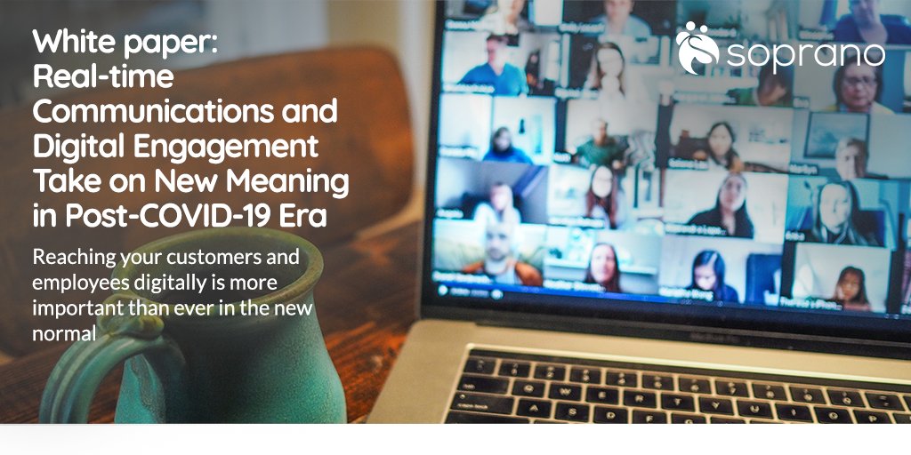 Soprano_Design's tweet photo. Soprano Design have commissioned a report with 451 Research to discover how businesses plan to communicate with their customers and employees in the new normal. You can download the white paper here: https://t.co/fUopNewwSf #COVID19 #NewNormal #Communications https://t.co/6R8lu5XIjb