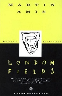 London Fields by M. AmisThe murderee is N.Six, a"black hole" of sex and self-loathing intent on orchestrating her own extinction.The murderer may be K.Talent, a violent lowlife whose only passions are pornography and darts. Or is the killer the rich and dimly romantic G.Clinch?