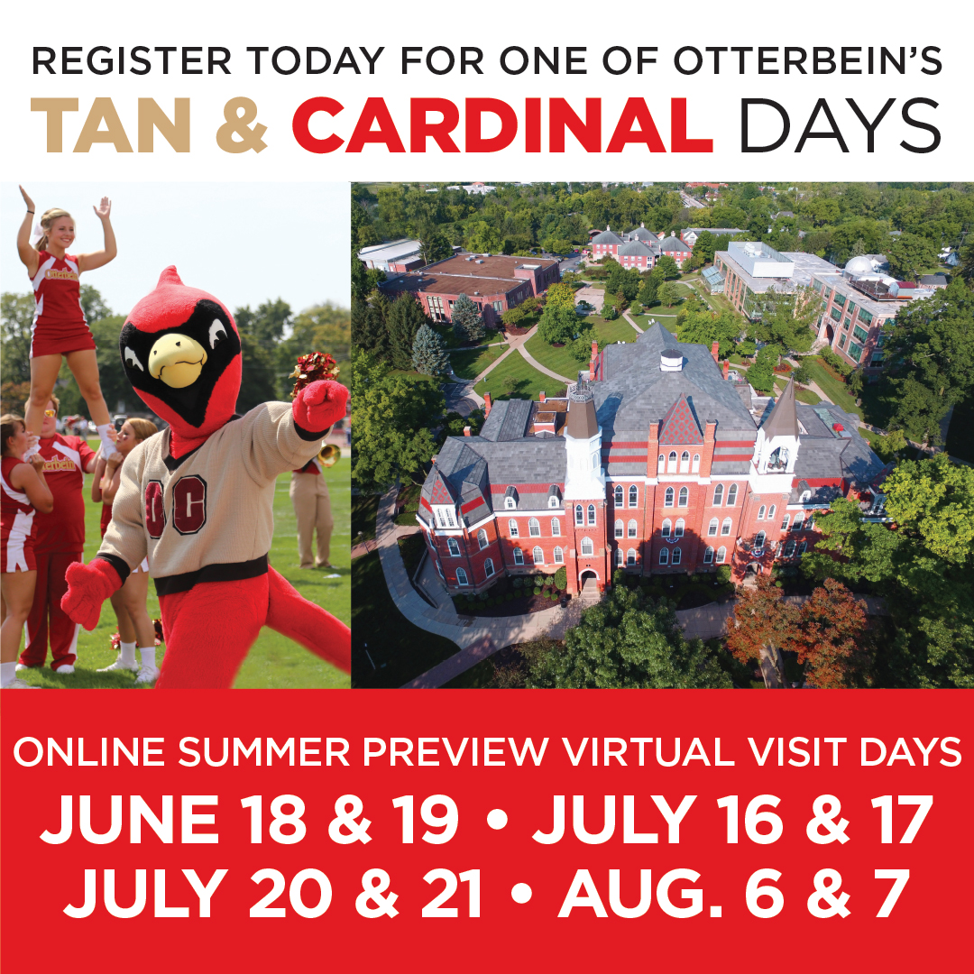 Otterbein's tweet photo. Register for a virtual visit and check out #Otterbein for yourself during our Tan &amp; Cardinal Online Summer Preview Visit Days! Register now as the first session begins June 18-19!

https://t.co/sNeCxTkxXE

#TanAndCardinal #VirtualVisit #VirtualCollegeVisit #SummerVisit https://t.co/dFONLJ87O9