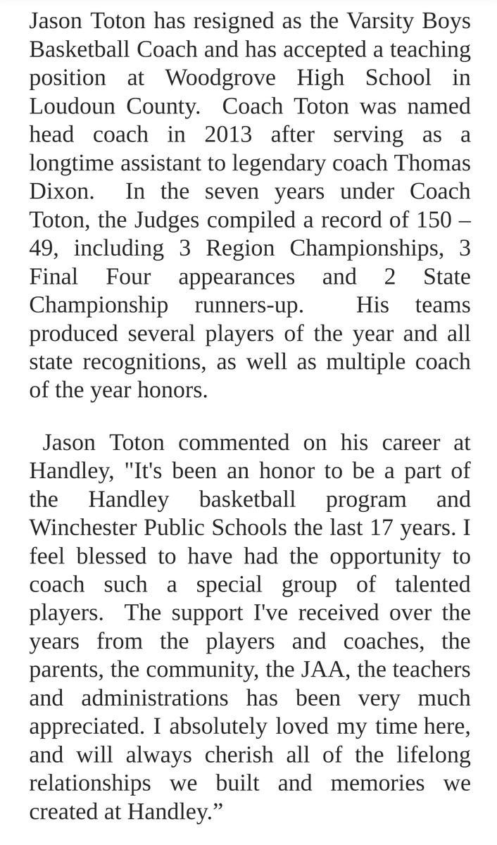 John Handley Athletics & Activities tweet media