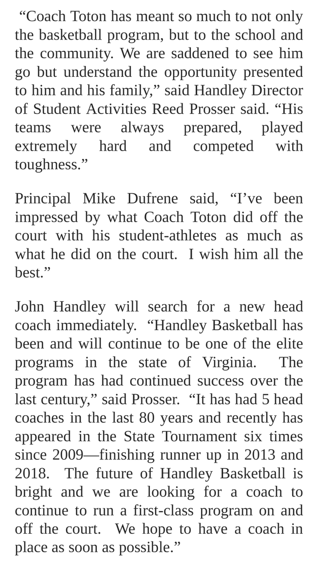 John Handley Athletics & Activities tweet media