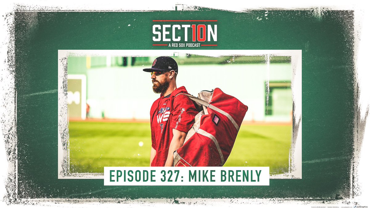 Section10Pod's tweet photo. EPISODE 327: Mike Brenly. Today we talk with Sox bullpen catcher @mikebrenly on his journey to Boston, Jason Varitek mentoring him over the years, his best stories from the pen and the 2018 World Series run and much more! Presented by @CoorsLight https://t.co/OXMc2aA6qr https://t.co/8TKmREMSot