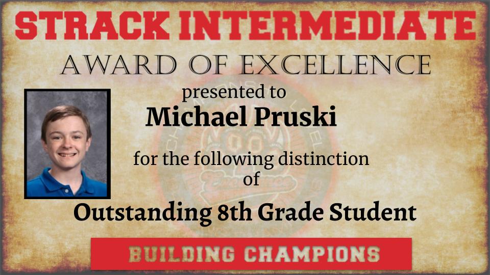 StrackKISD's tweet photo. We'd like to recognize the four 8th graders who received our most prestigious awards for 2019-2020. The four students will be honored with a plaque and a picture to be permanently displayed in our front office. @jason__ovalle @KleinISD https://t.co/Pc2YkbPiPG