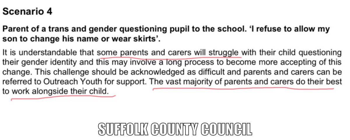 There’s a repeated and , sometimes, subtle undermining of parent’s role. This is done by implying any questioning is somehow suggestive of a parent not doing their best, for their own child.