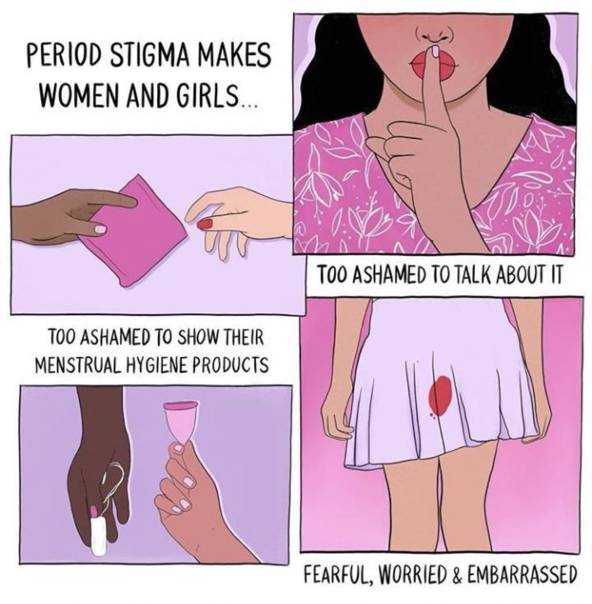 Let us all normalize menstraution and provide support to women and girls not stigmatize!! #MenstrualHygieneDay2020