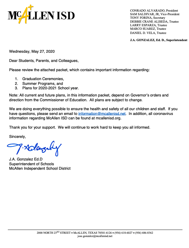 McAllen ISD tweet media