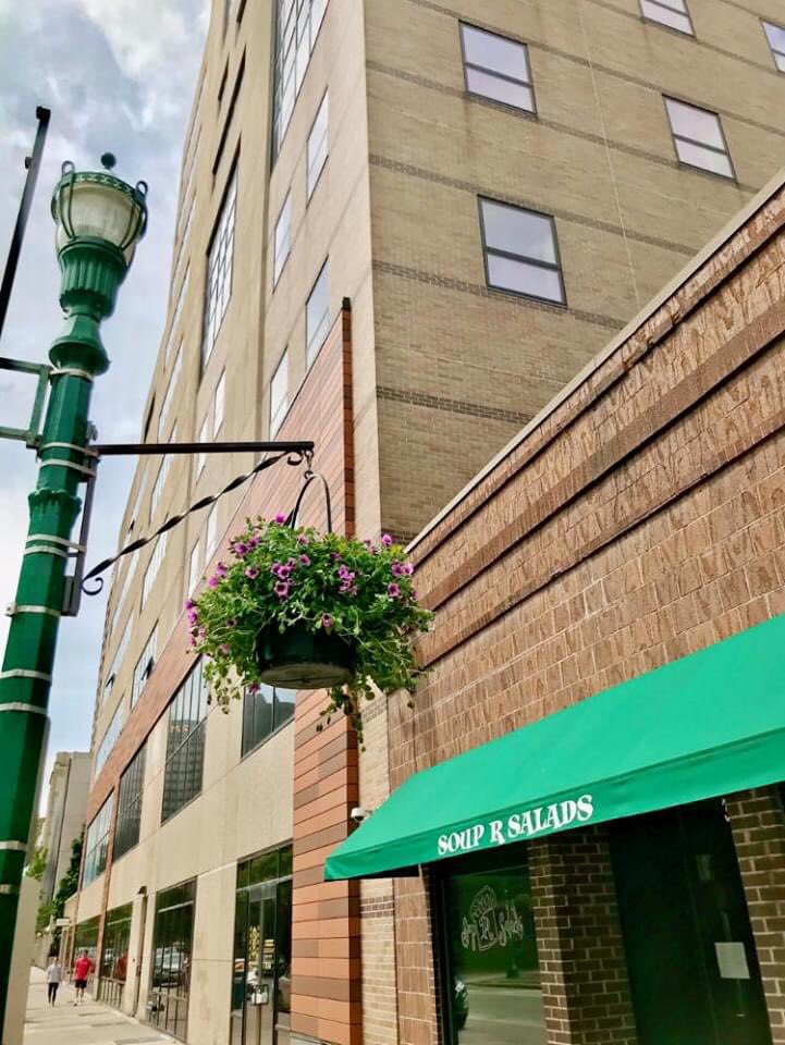 🌸 Happy Flower Basket Installation Day! 🌸
By the end of the week, 335 flower baskets will bring pops of purple throughout Downtown neighborhoods, to welcome the summer season and (hopefully!🤞) Phase Two of reopening!