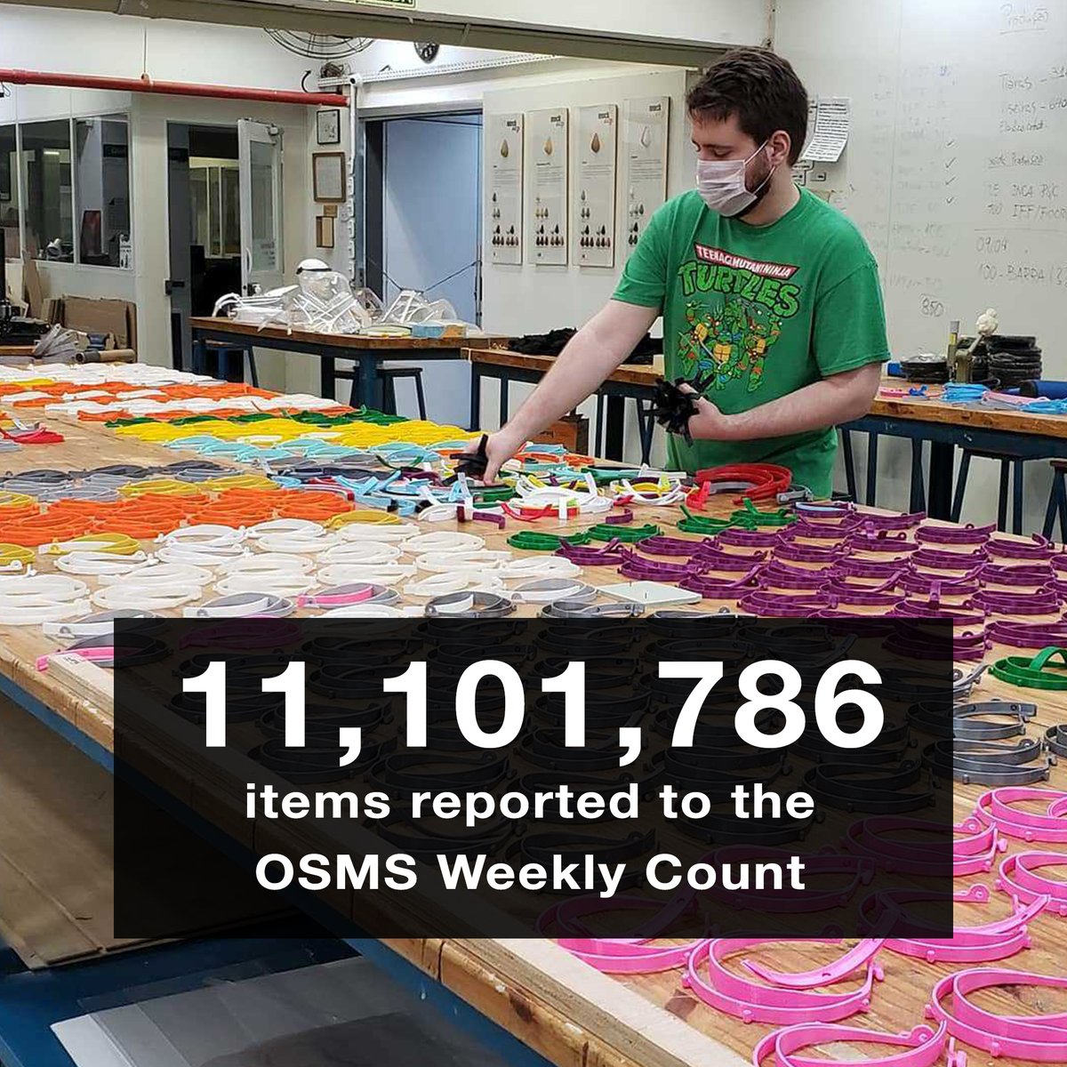 More than 11 million items have been made and reported to the OSMS weekly count!  The next count opens on Friday. What have you been making? Tell us here or join the facebook group and share!