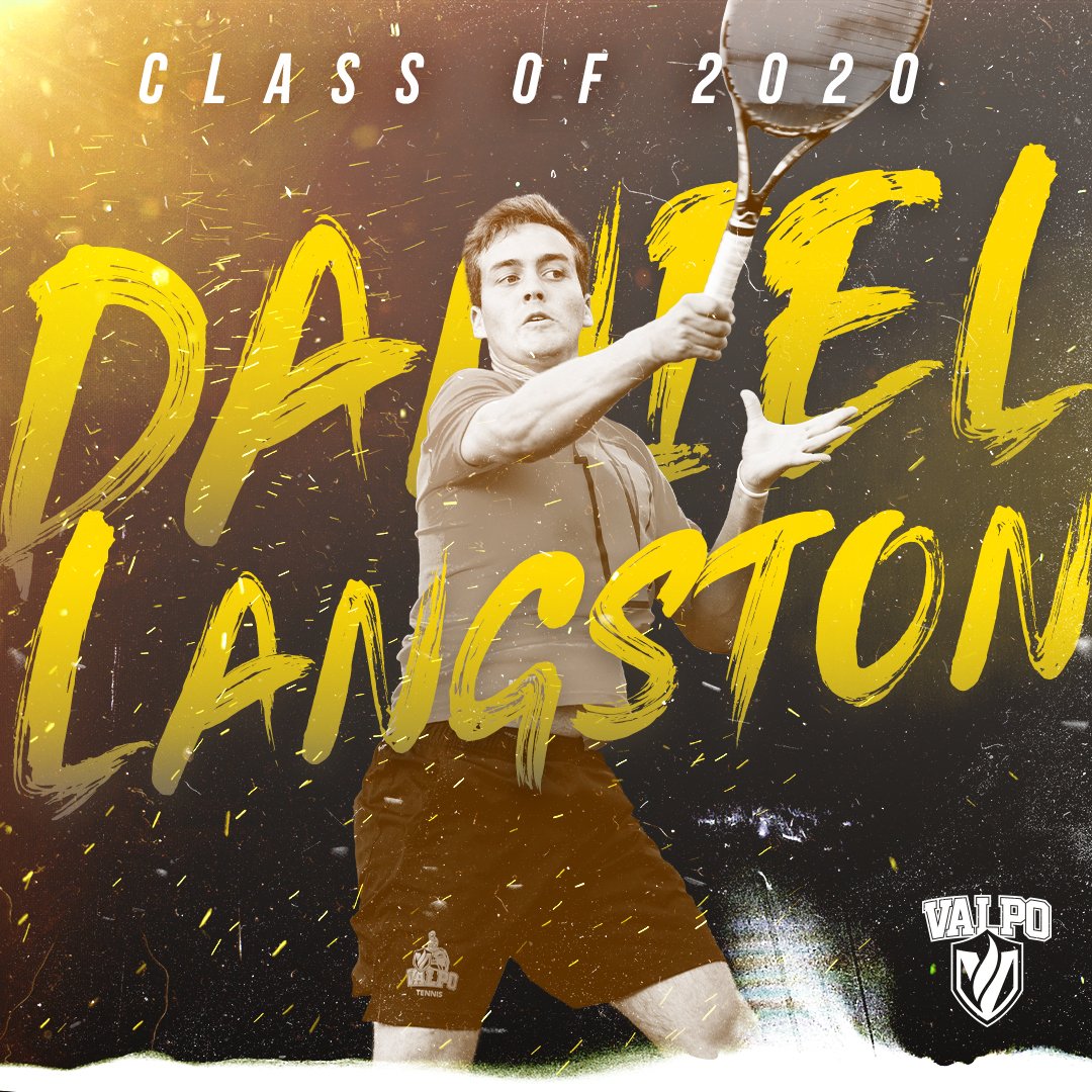 valpoathletics's tweet photo. Senior Week - Daniel Langston❗
🎾 @ValpoMT
📚 Finance 
🌟 Hero of Valpo’s dramatic 4-3 win over Denver in 2018 Summit League semifinal, coming from 5-1 down to win six straight games &amp; take a 3-6, 6-4, 7-5 victory
📝 4-1 in SL singles in 2017-18; 17 singles wins in 2018-19 https://t.co/V83Pw6B2hN