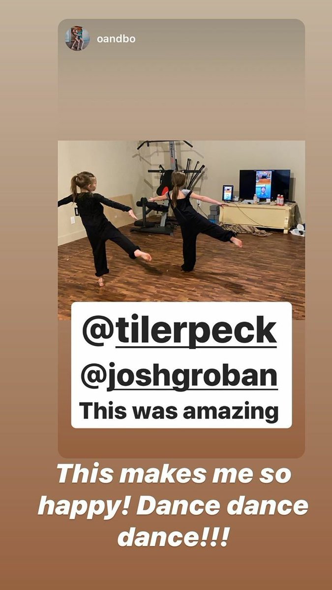 . @joshgroban with  @tilerpeck singing for  #turnitoutwithtiler dance students.  #instastory  #ballet  #dance  #arts Part 2