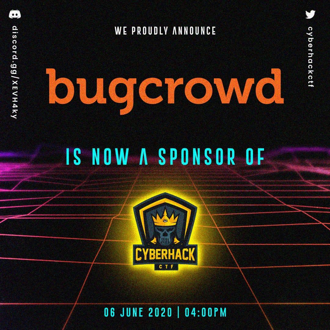 cyberhackctf's tweet image. Thank you
@Bugcrowd
for Sponsoring
@cyberhackctf
.
I really appreciate your support towards #infosec community.
@4non_Hunter