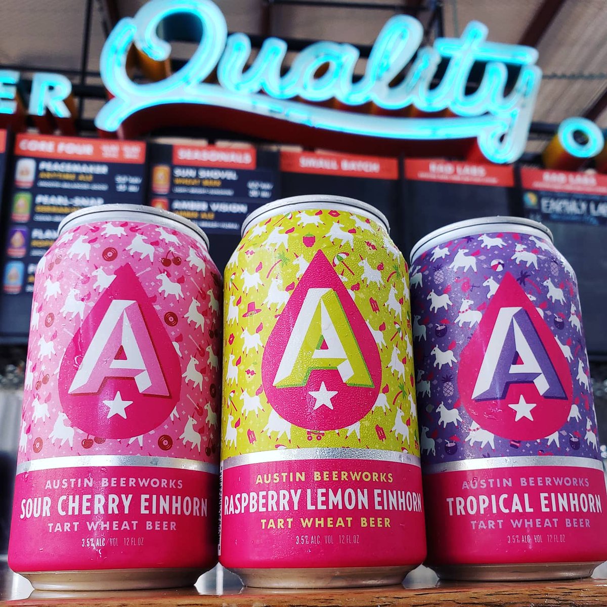 AustinBeerworks's tweet photo. Behold, the winged harbingers of Summer:  Einhorn!!!

We listened to y'all's feedback and made this year's batches fruitier than ever. Seriously - if you don't like fruit, these are not the beers for you.  You should probably also see a doctor.

Available starting Monday, June 1. https://t.co/LuVUtxC9aC