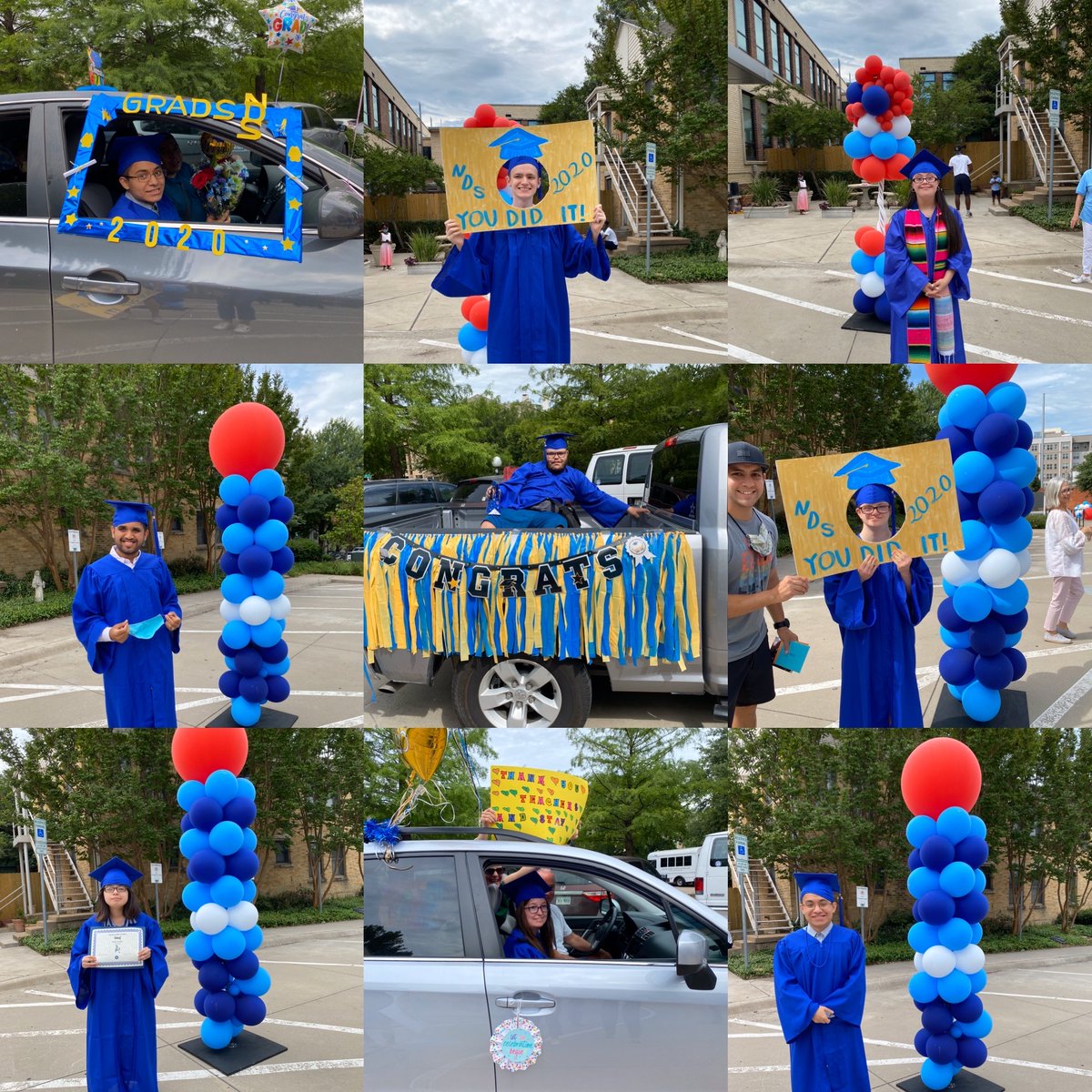 Today, our Vocational Graduates were celebrated with an amazing drive-through graduation ceremony! With decorated cars and smiling students, our teachers celebrated their awesome achievements in their years at the Notre Dame School of Dallas! #NoLimitsJustPossibilities