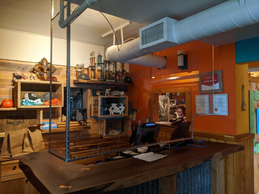 PMFKyle's tweet image. Custom protective partition installed @LancSmokehouse ready to keep customers and staff safe when re-open occurs. #staysafe everyone @KWEatery @KWfoodies_com @KWAwesome @uptownwaterloo  @DTKitchener #supportlocal