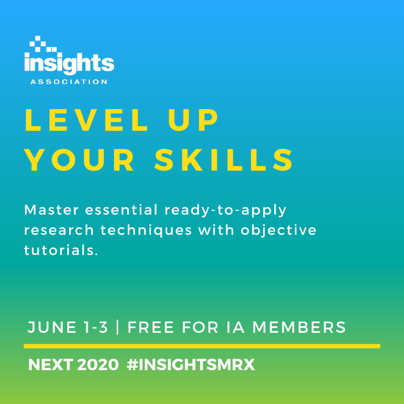 Join <a href="/InsightsMRX/">Insights Association</a> for a 3 day virtual conference! NEXT 2020 is happening next week and you don't want to miss out on this opportunity to #LevelUp your insights acumen! This event is FREE for IA Members! Save your spot today! bit.ly/IANEXT2020