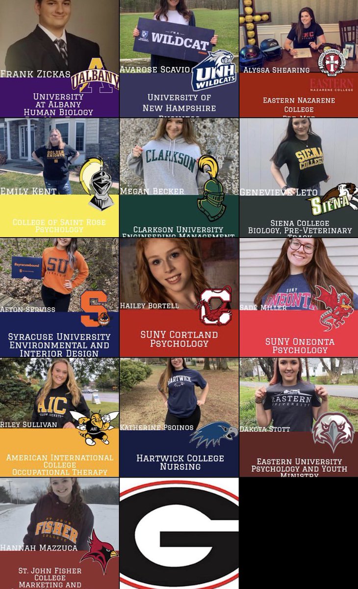Guilderland2020's tweet photo. Between this tweet and the last tweet, 104 of our seniors are featured! Don’t miss out on YOUR CHANCE to be one of these features. All you need is your nameD a picture of yourself, your college / work force post-high school, and a major (if you have one!) https://t.co/UsLLwuXPkg