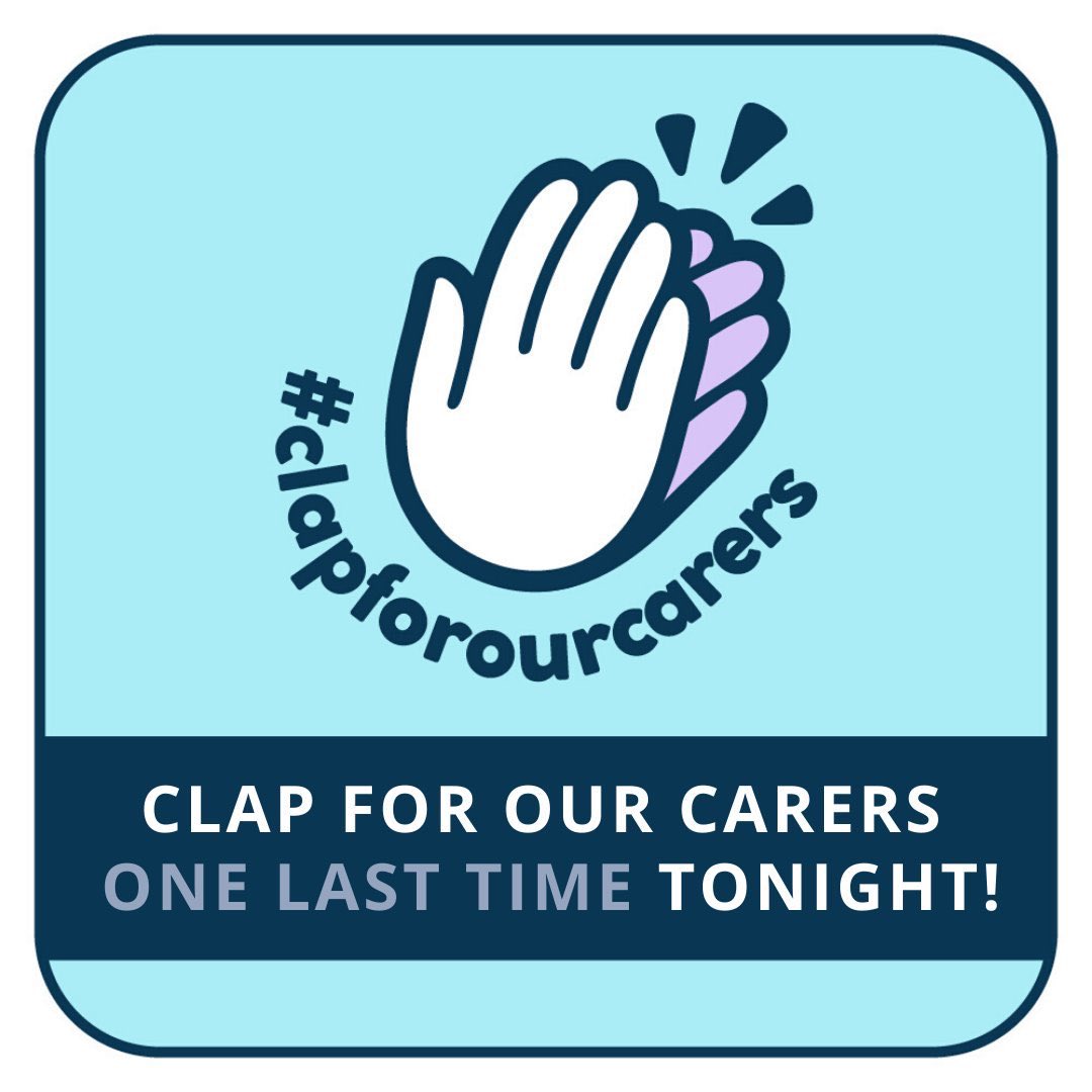 Huge thanks to everyone who has clapped for the NHS and others over the past 10 weeks.

Your support has meant a huge amount to a huge number of people.

Please RT if you’ll still be clapping inside long after this crisis is over.

#ClapForCarers