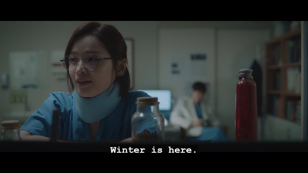 holyhaeins's tweet photo. can we talk about seonghwa &amp; jeongwon's friendship? its so rare to find someone who knows what is going thru your head without you telling them. and the way, she teased about gyeol by saying 'winter is here'. she knows everything. he dsnt even have to say. #hospitalplaylist https://t.co/C13ypVjT2D