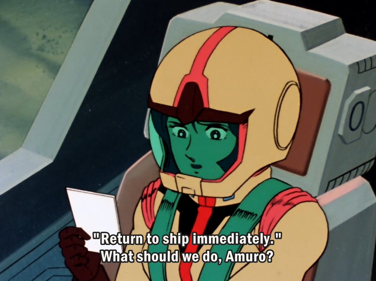 Neither Sayla nor Amuro have ever obeyed an order in their whole entire lives and they aren't about to start now