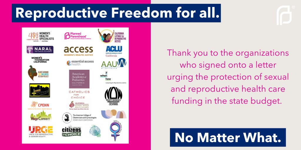 PPActionCA's tweet image. (1/2) This is what support looks like. Thank you to our coalition members for signing onto a letter to protect critical health care funds for reproductive health care providers💪💕#standwithPP