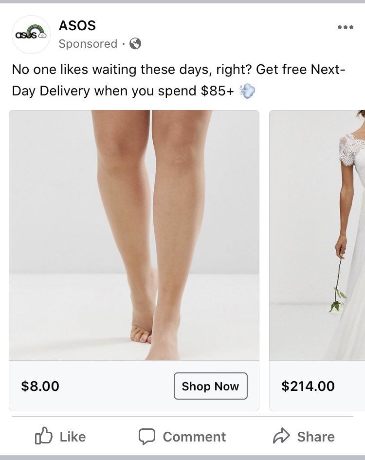 __Dupes's tweet photo. I think ASOS is trying to sell me legs for $8? https://t.co/fci0wCdkoC
