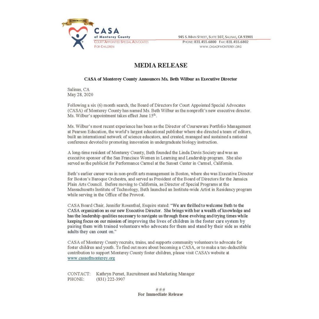 Please read the following announcement from our Board of Directors.