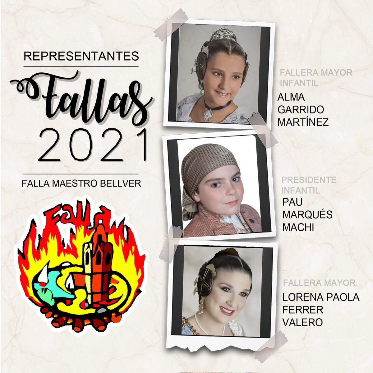 FallaMaestro240's tweet photo. REPRESENTANTES 👑 |

Nuestra comisión ha ratificado la continuidad de los representantes 2020 para las fallas 2021:

Fallera Mayor Infantil
👧🏽 ALMA GARRIDO MARTÍNEZ
Presidente Infantil
👦🏽 PAU MARQUÉS MACHI
Fallera Mayor
👩🏼 LORENA PAOLA FERRER VALERO

#fallas2021
@JCF_Valencia https://t.co/oSQNzWwQki