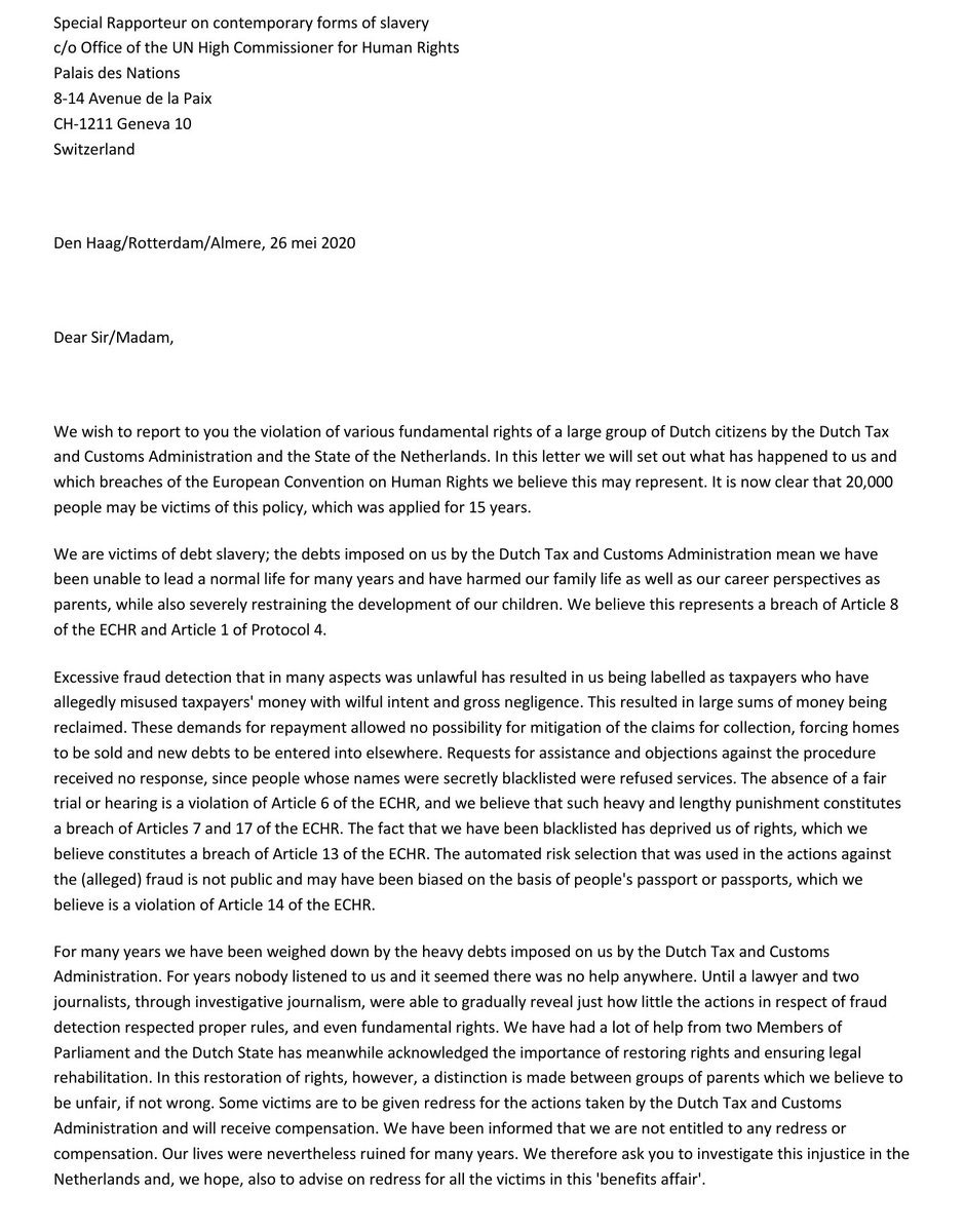 JoeTenCate1's tweet photo. report of violation of various fundamental rights of a large group of Dutch citizens by the Dutch Tax and Customs Administration and the State of the Netherlands!! https://t.co/hkWSGME6km
