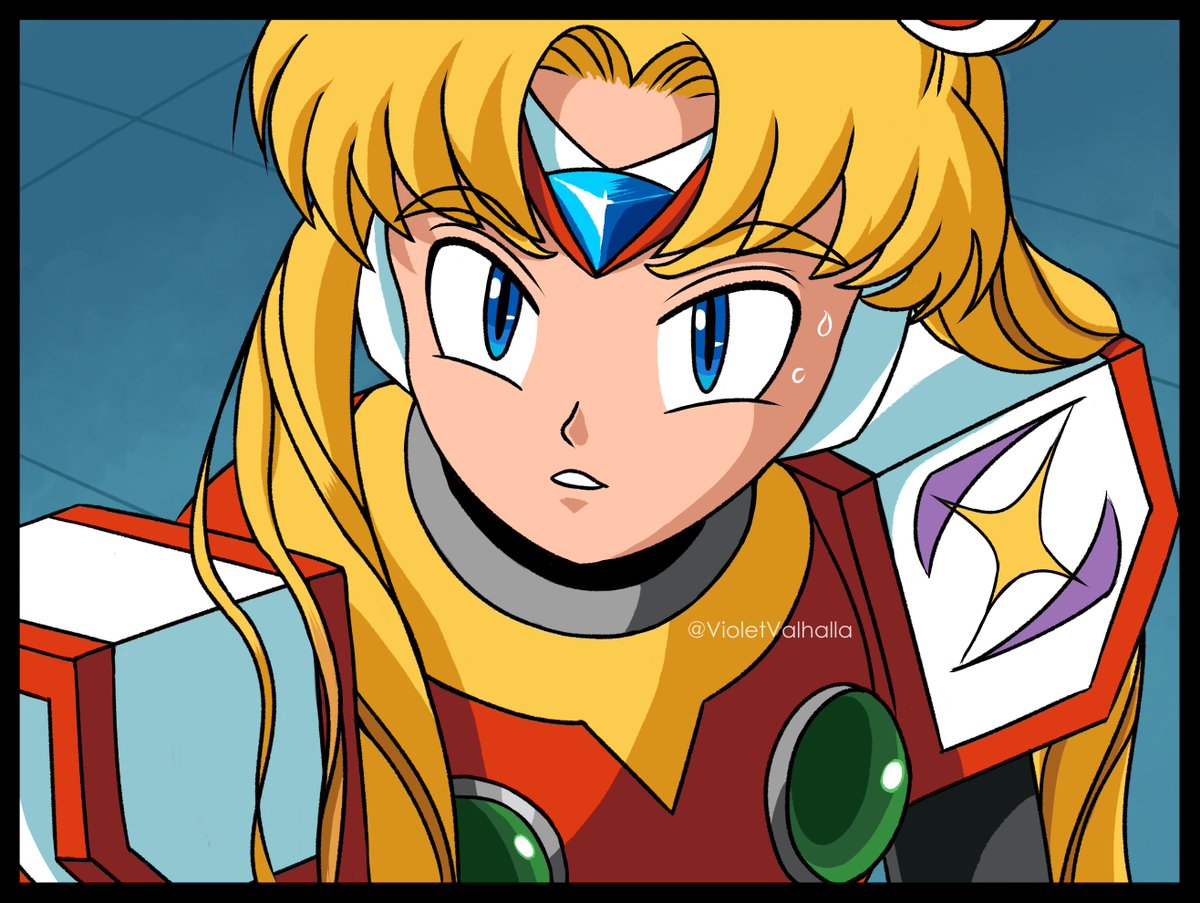 VioletValhalla's tweet image. Sailor Zero! 😆#SailorMoonRedraw Drawn live on #Twitch. twitch.tv/violetvalhalla #megaman #megamanx #rockman #fanart #digitalart