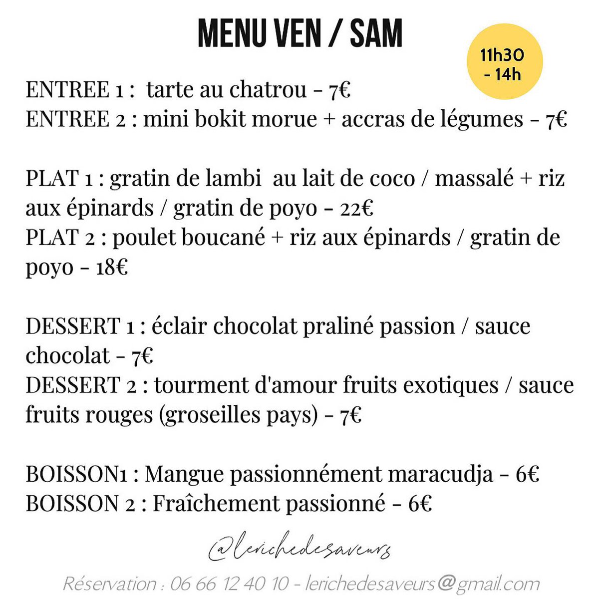 Amis gourmands, je vous propose un #voyage savoureux dans les îles de #Guadeloupe ! Tourments d’amour à emporter vendredi et samedi à #Toulouse chez <a href="/LERICHEDESAVEUR/">LERICHE DE SAVEURS</a> 👨🏿‍🍳