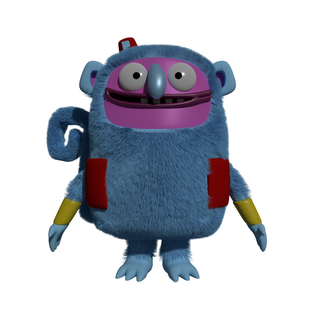 Its so fluffy!!! First attempt at fur in <a href="/blender_org/">Blender</a>, @RumpusAnimation's Barry the Monkey looks so plush, will keep playing around with this :D