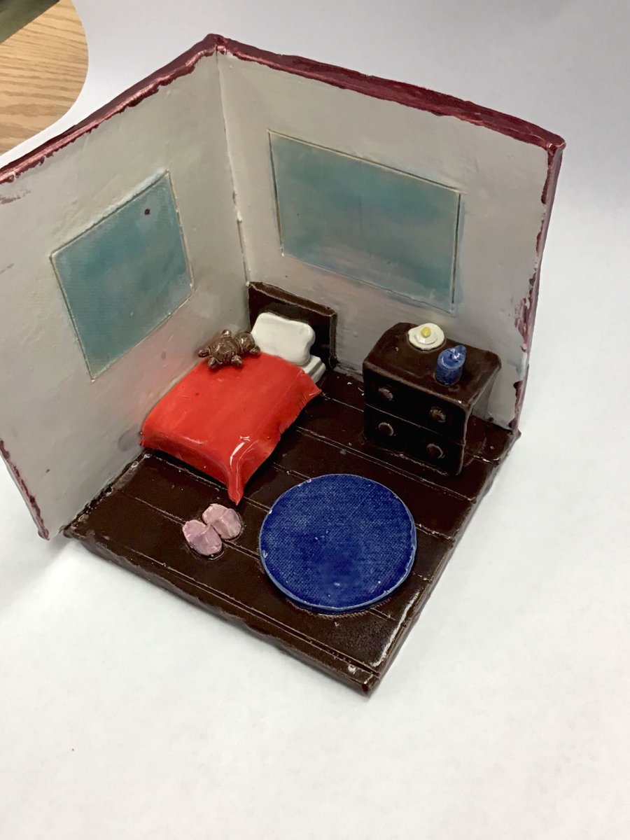 A look back at a the "Inside Out Architecture" projects from the Middle School Clay I class this year. Students thrive when given more choice in their learning! Thank you @artoshaughnessy for this brilliant idea! #goodhueschool #middleschoolart #arted #Clay