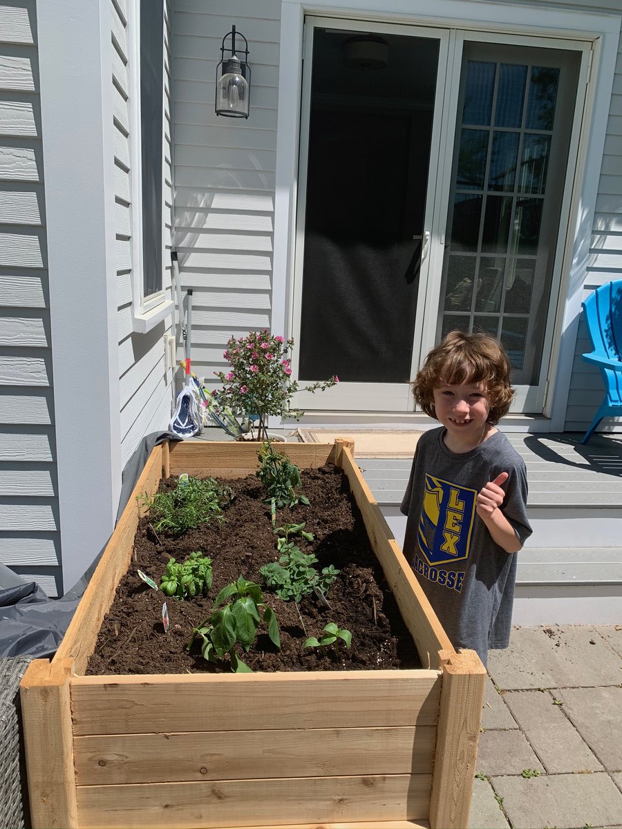 JulieFuhrer's tweet photo. Charlie and I planted a vegetable garden.. #LPSHawksAtHome https://t.co/UWlIOx9D9z