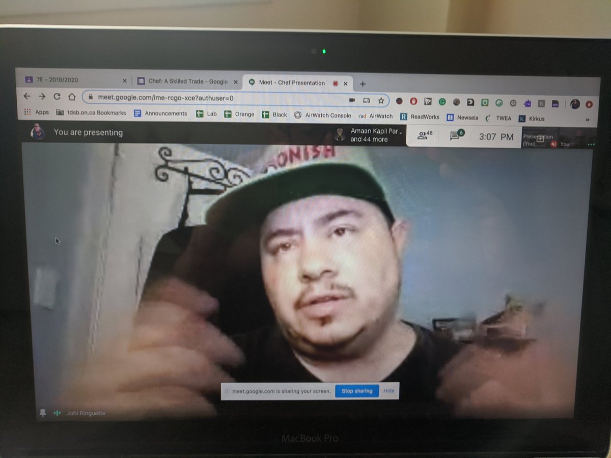 CanadaGrant's tweet photo. A big thank you to our guest speaker Chef Johl Whiteduck Ringuette for speaking to our @DonMillsMS students online about being a chef and about food from an Indigenous perspective! Our students were very engaged. Check out https://t.co/aNghPhtfyj #TDSBCCEL @tdsb @ms_norville https://t.co/Qiz79YOZkh