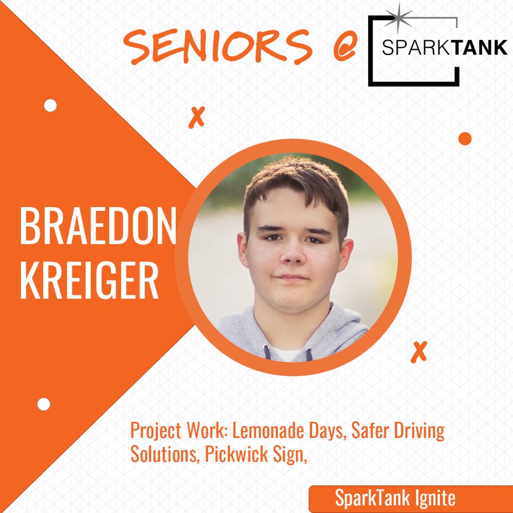 spark_tank's tweet photo. Braedon’s outgoing personality along with his self-drive and motivation, helped to create a focused work environment. A few of his projects included a presentation for ROTC, LemonadeDay publications and a design for a sign at Pickwick Elementary School. Thank you Braedon! https://t.co/h3Uel2Z215