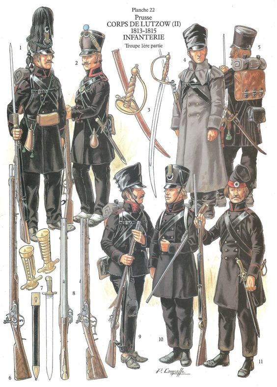 The Prussians (I personally prefer the post 1806 uniforms):1. The Prussian Foot Guards2. The Silesian Schutzen (all Prusian jaegers and light infantry look fantastic)3. The Kaiser Alexander Grenadier Regiment4. The Lutzow Freikorps (the black looks great)