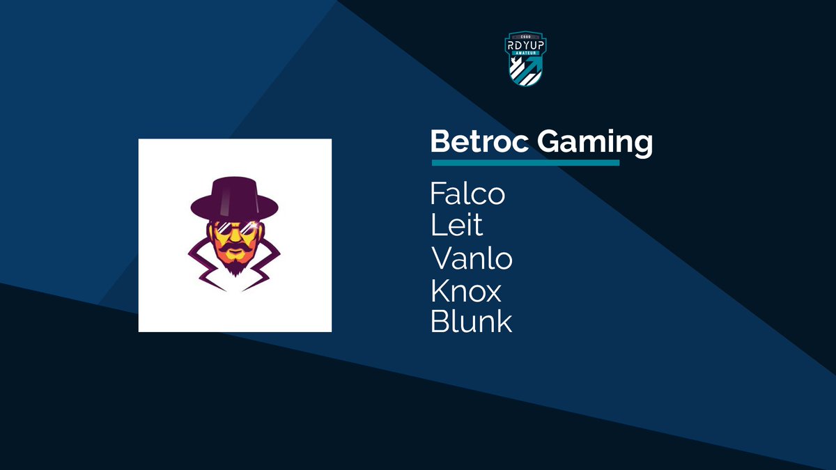 Another welcome to the next team that will be joining the RDYUP Amateur League #5 <a href="/BetrocG/">Betroc Gaming</a>. See you on the servers!
