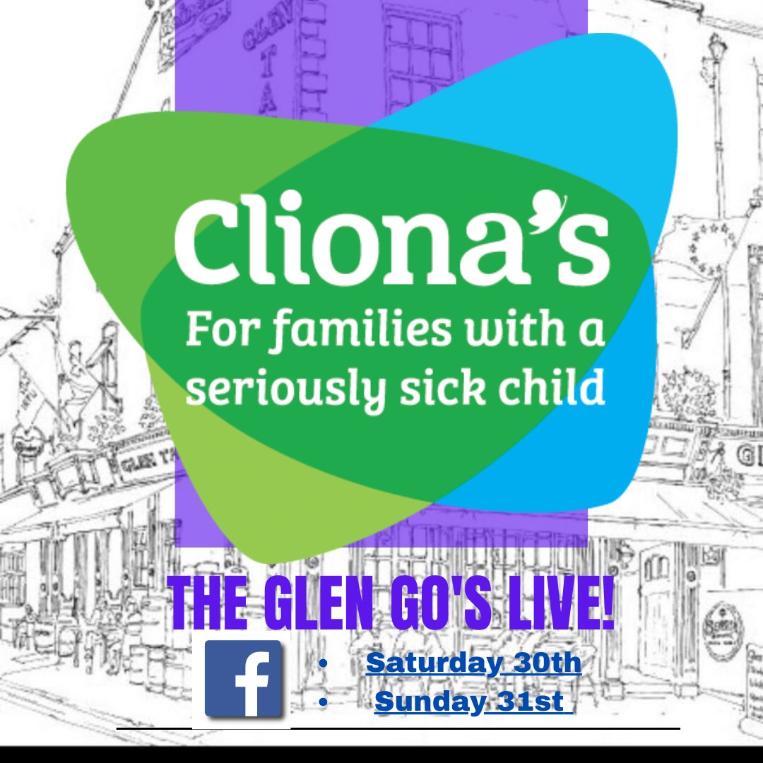 Looking for a #livemusic fix this #BankHoliday WEEKEND? #TheGlen has you covered with The Glen Go's Live in aid of Cliona's Foundation 🎤 11 hours over 2 night starting Saturday 30th at 6:30pm ending Sunday 31st 11pm NOT TO BE MISSED!!