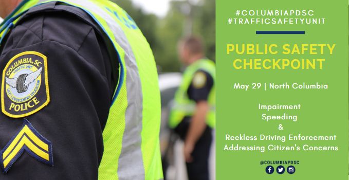ColumbiaPDSC's tweet photo. #ColumbiaPDSC #TrafficSafetyUnit continues to address citizen's concerns about speeding & other traffic violations in their neighborhood. A public safety checkpoint is set for areas in North Columbia tomorrow. #TargetZero https://t.co/dShQU1I0aH