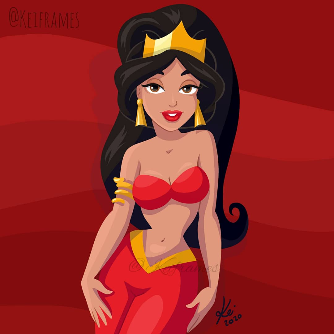 jasmine aladdin red outfit