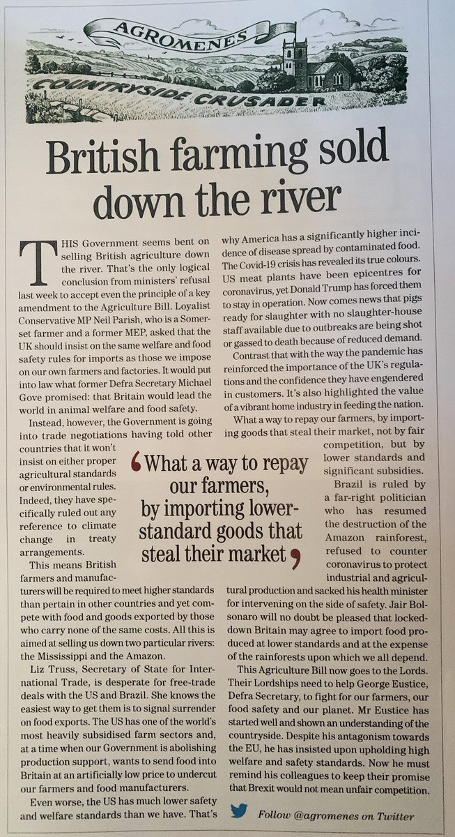 LizWebsterSBF's tweet photo. British farming sold down the river! 

British food will become rare commodity unless we can get an extension to the transition to give time to negotiate a good deal for Britain. 

#farming https://t.co/hkXsLmCjM8