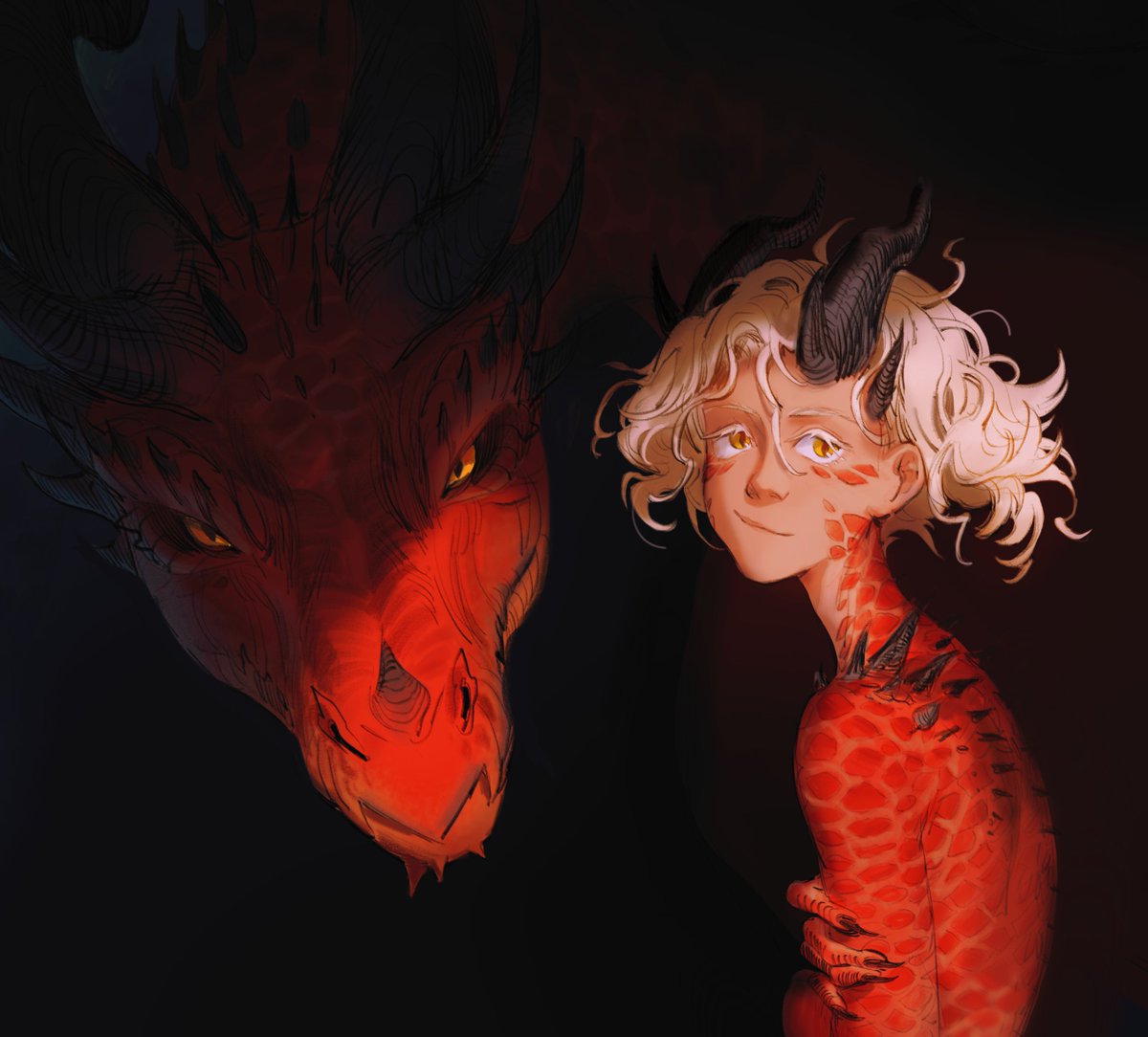 dragon girl &amp; her older sister. as you can see there's a strong family resemblance