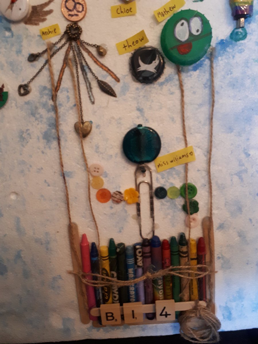 Very proud of my 9 year old who entered the Urdd Eisteddfod. She didnt win but we loved her recycled art which included her depiction of every person in her class. I think it captured their personalities perfectly <a href="/Pencae2/">Ysgol Pencae</a> <a href="/Urdd/">Urdd Gobaith Cymru</a> <a href="/EisteddfodUrdd/">Eisteddfod yr Urdd a’r Celfyddydau</a>