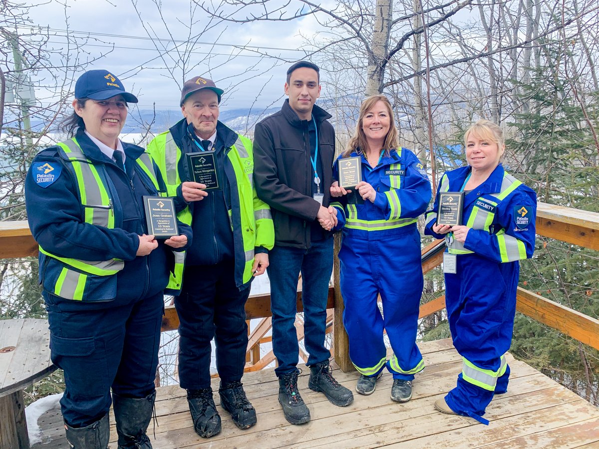 These four hard working individuals recently celebrated 10 years of being a part of our team! 🎉 Congratulations Security Officer Joan Graham, Security Officer Nelson Winegardan, Supervisor Sam Wold, and Security Officer Shelly Todd. #PaladinSecurity #SecurityGuard #Anniversary