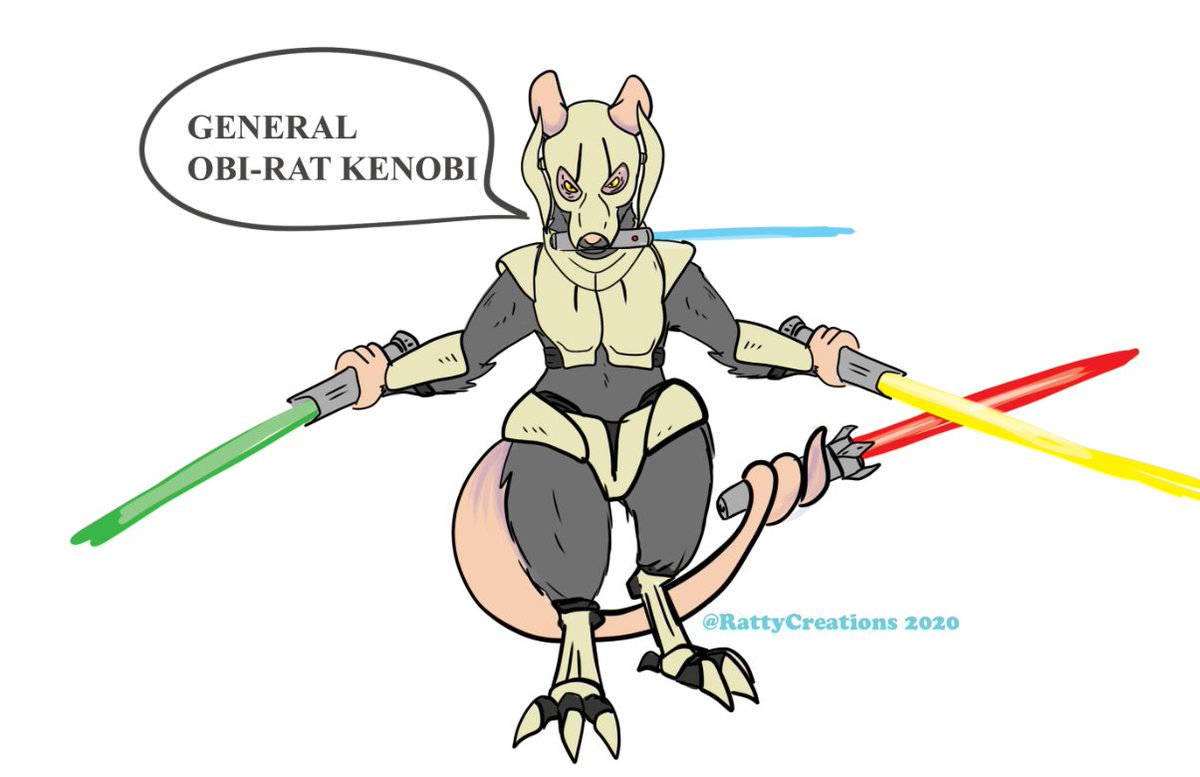 Welp a super quick General Grievous Rat...