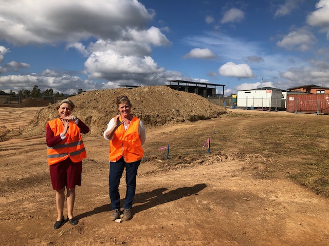 GoogongLearning's tweet photo. Miss Clarksmith and Ms Hetherington have inspected the HUB site and designated the key areas: the main entrance to the HUB looking up to Rogers Rd, the Western entrance, the staff room and of course, the café!
#Googong #GoogongSchool #TASG #GoogongLearning https://t.co/jHbZtaX1h4