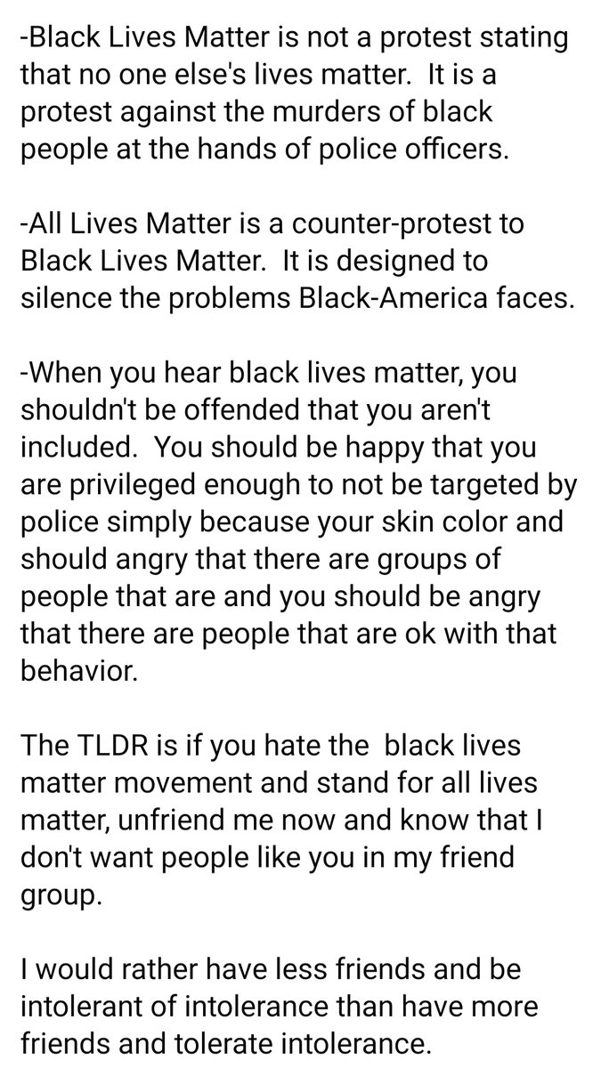 JustLeavittToMe's tweet photo. Posted on my Facebook. Figured I'd pass the cleansing over to my Twitter as well.
#BlackLivesMatter #BlackLivesMater #intolerantofintolerance https://t.co/uYQh2iCUdV